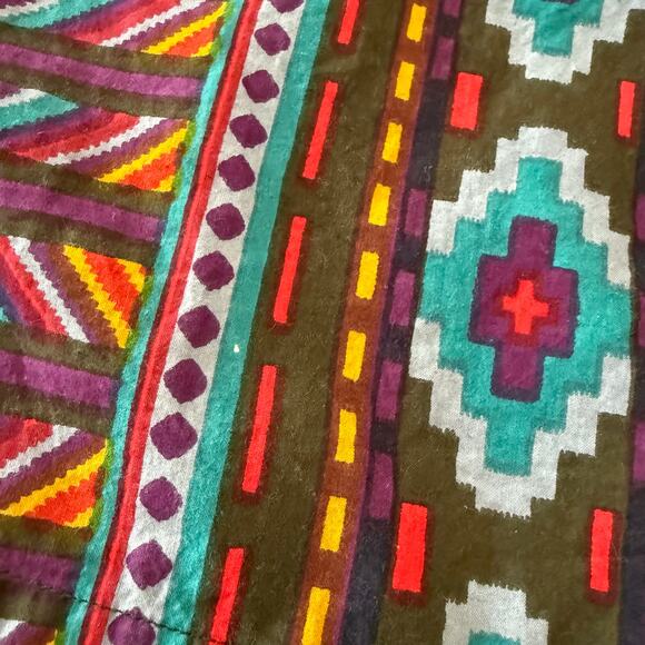 J Peterman Kaftan Size L/XL Cotton Stripe Southwest Tribal Boho Hippie Maxi - Picture 10 of 16